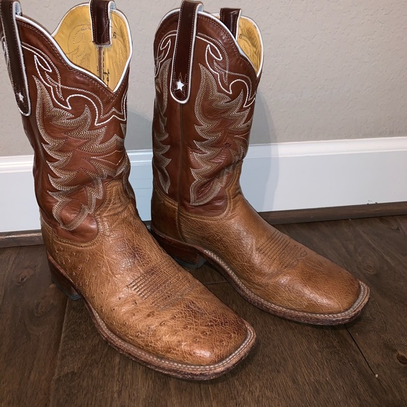 smooth ostrich boots